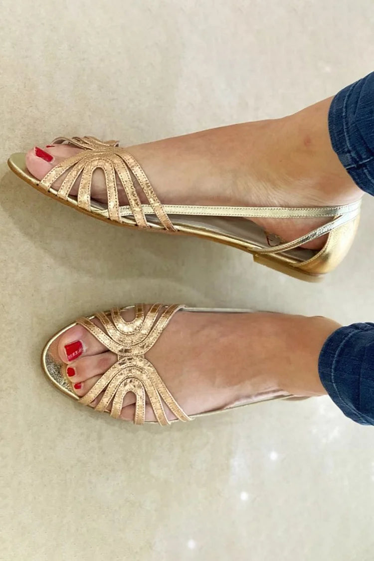 Eleonora | Sandalias doradas Luce d'Estate