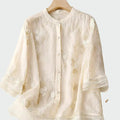 Zoe - Camisa bordada fina