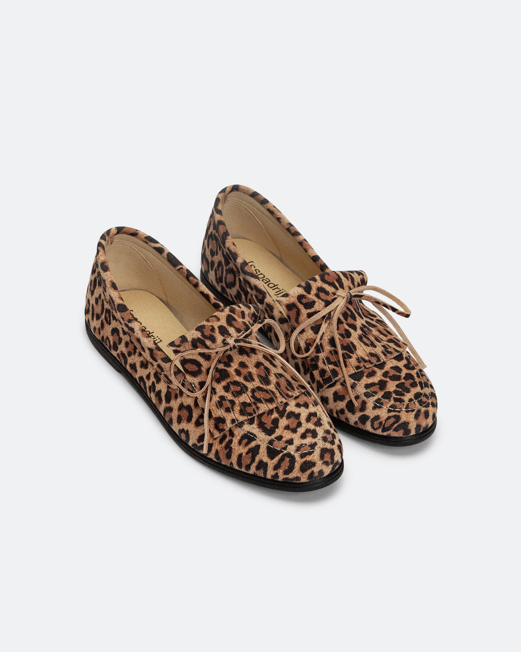 Mocasines de ante con estampado de leopardo