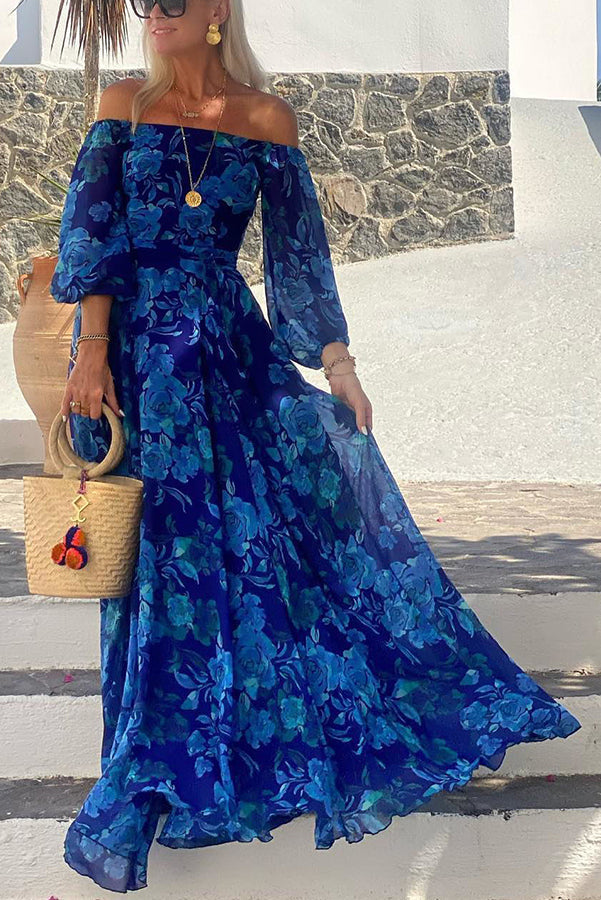 Vestido Francesca™ | Elegancia floral con hombros al descubierto