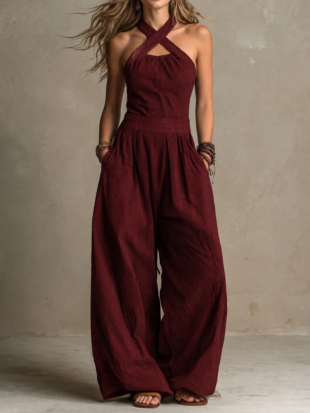 Bianca | Mono con elegante escote cruzado