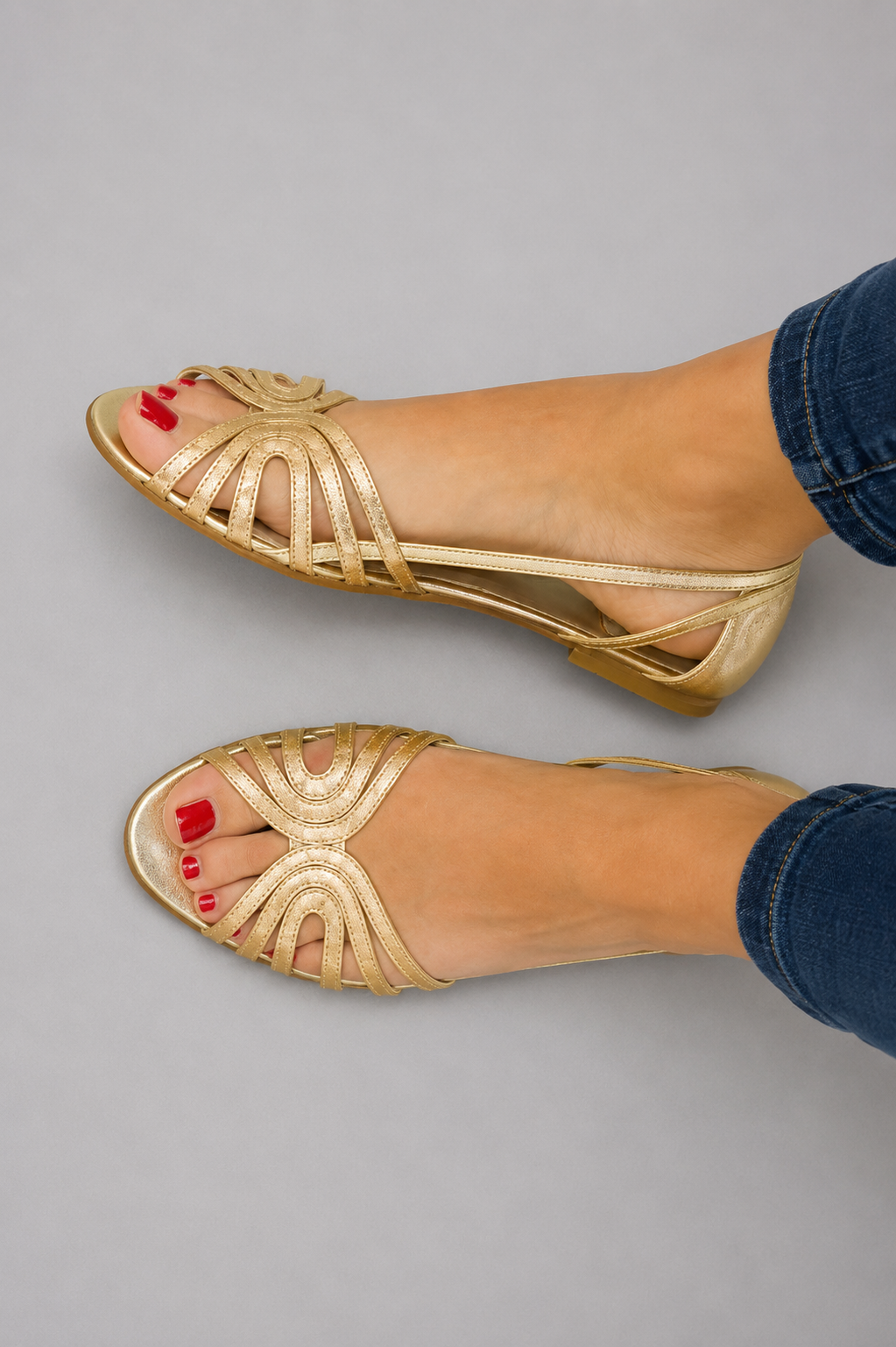 Eleonora | Sandalias doradas Luce d'Estate
