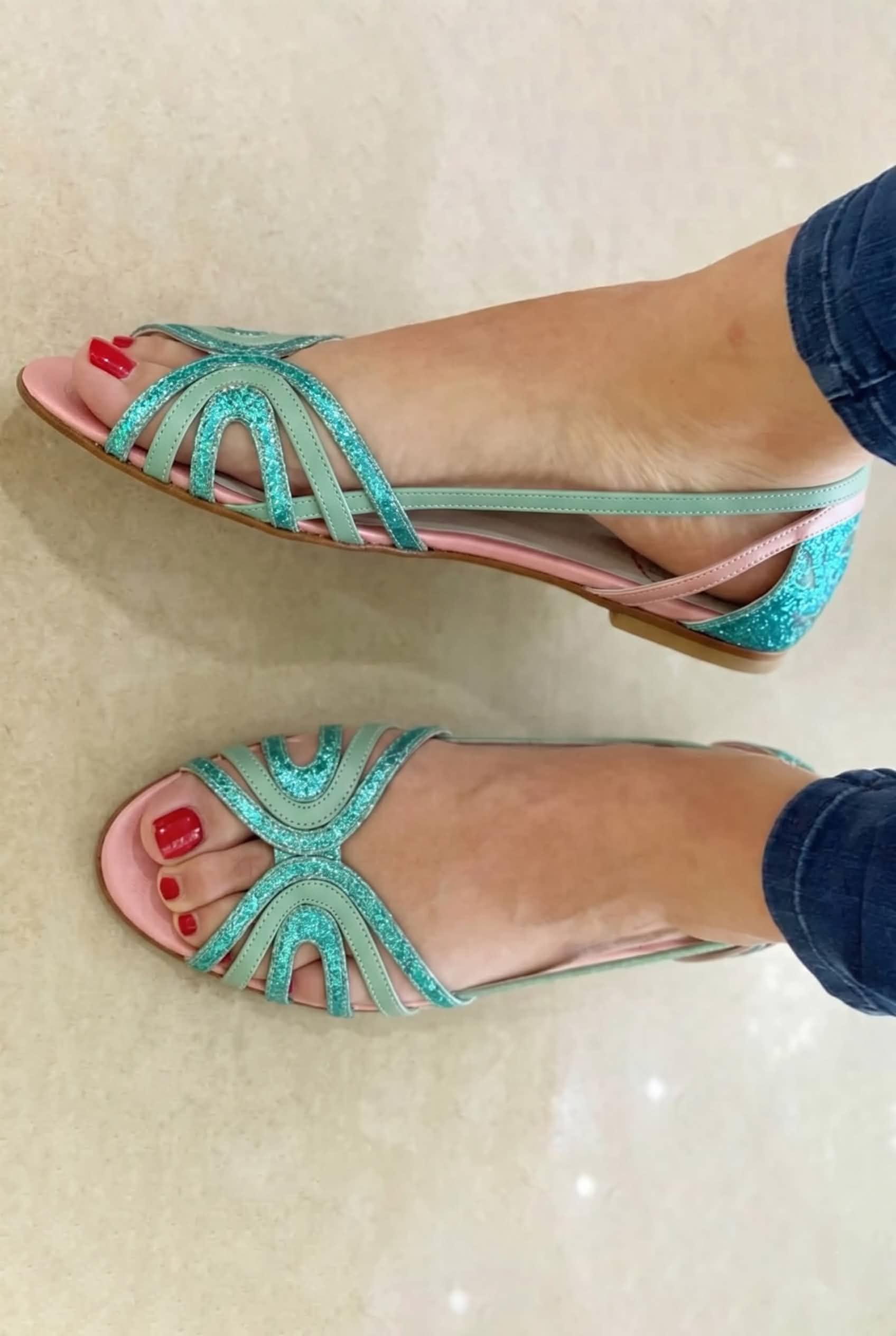 Eleonora | Sandalias doradas Luce d'Estate