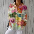 Camisa Inés™ | Elegancia en acuarela con estampado floral