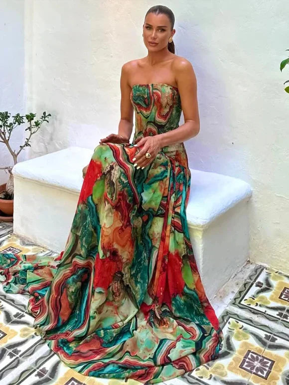 Vestido Marta™ -  Elegancia floral vibrante para momentos especiales