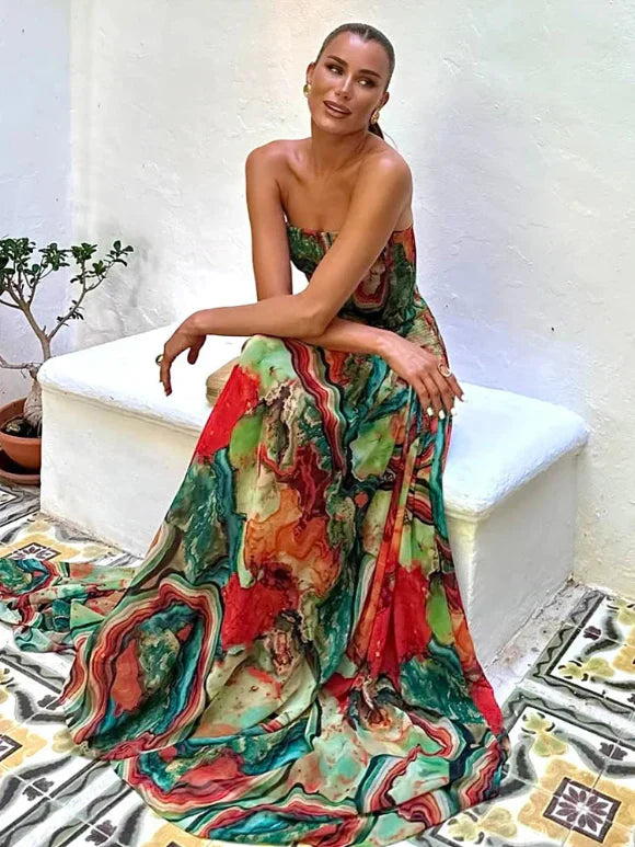 Vestido Marta™ -  Elegancia floral vibrante para momentos especiales