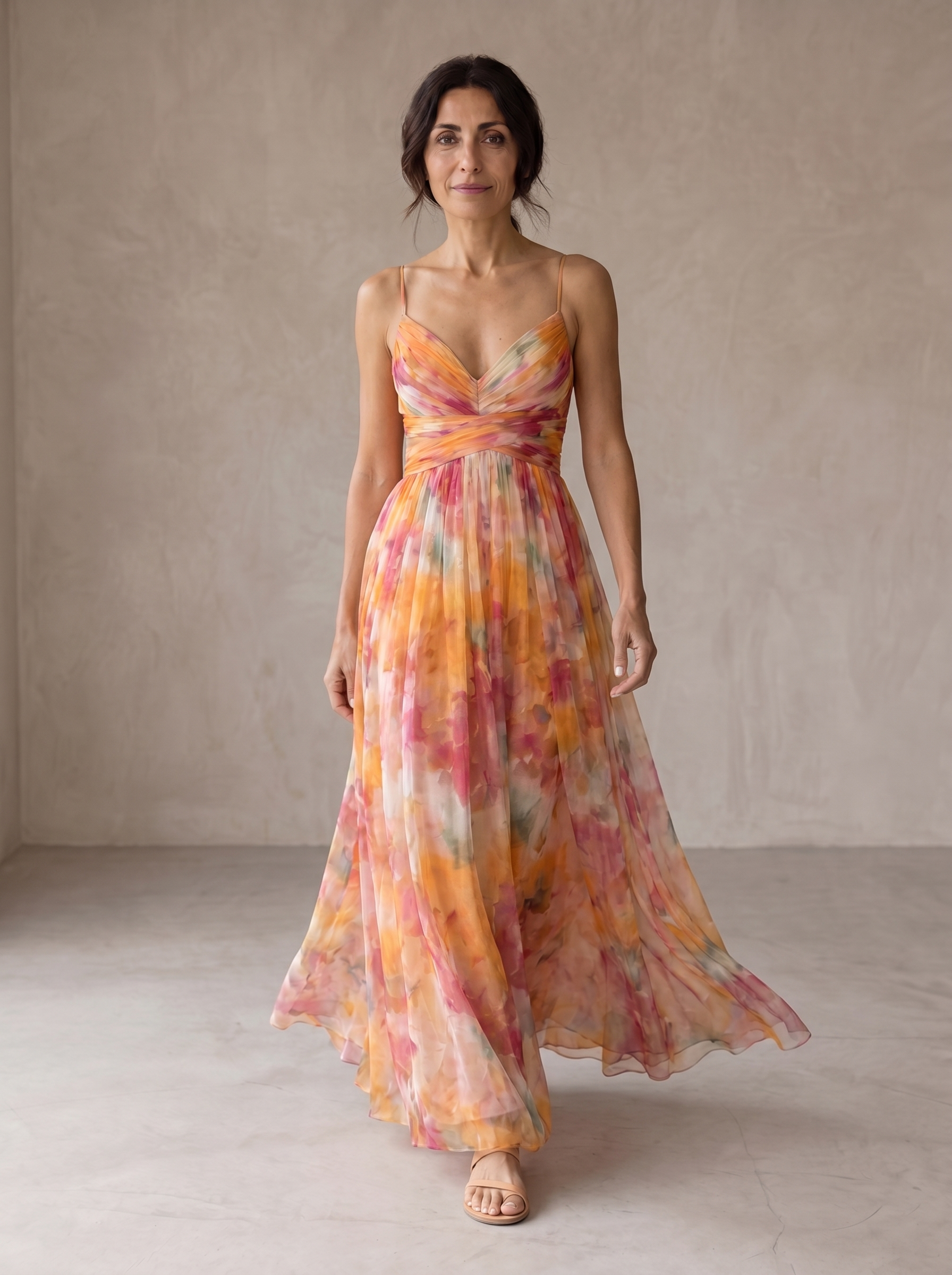 Giselle | Encantador vestido largo con estampado floral